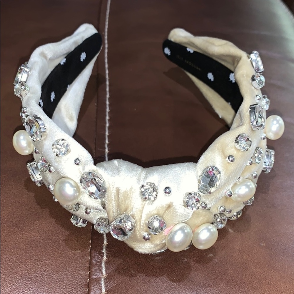 Lele Sadoughi Pearl and Crystal headband